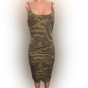 Camo Print Sleeveless Dress L